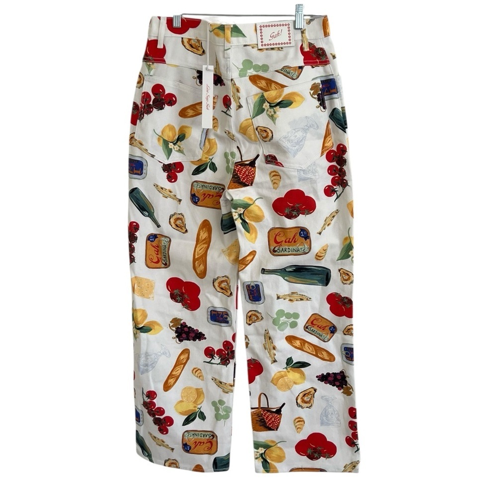 Italian Summer Print Wide-Leg Robyn Jeans - Picture 2 of 9
